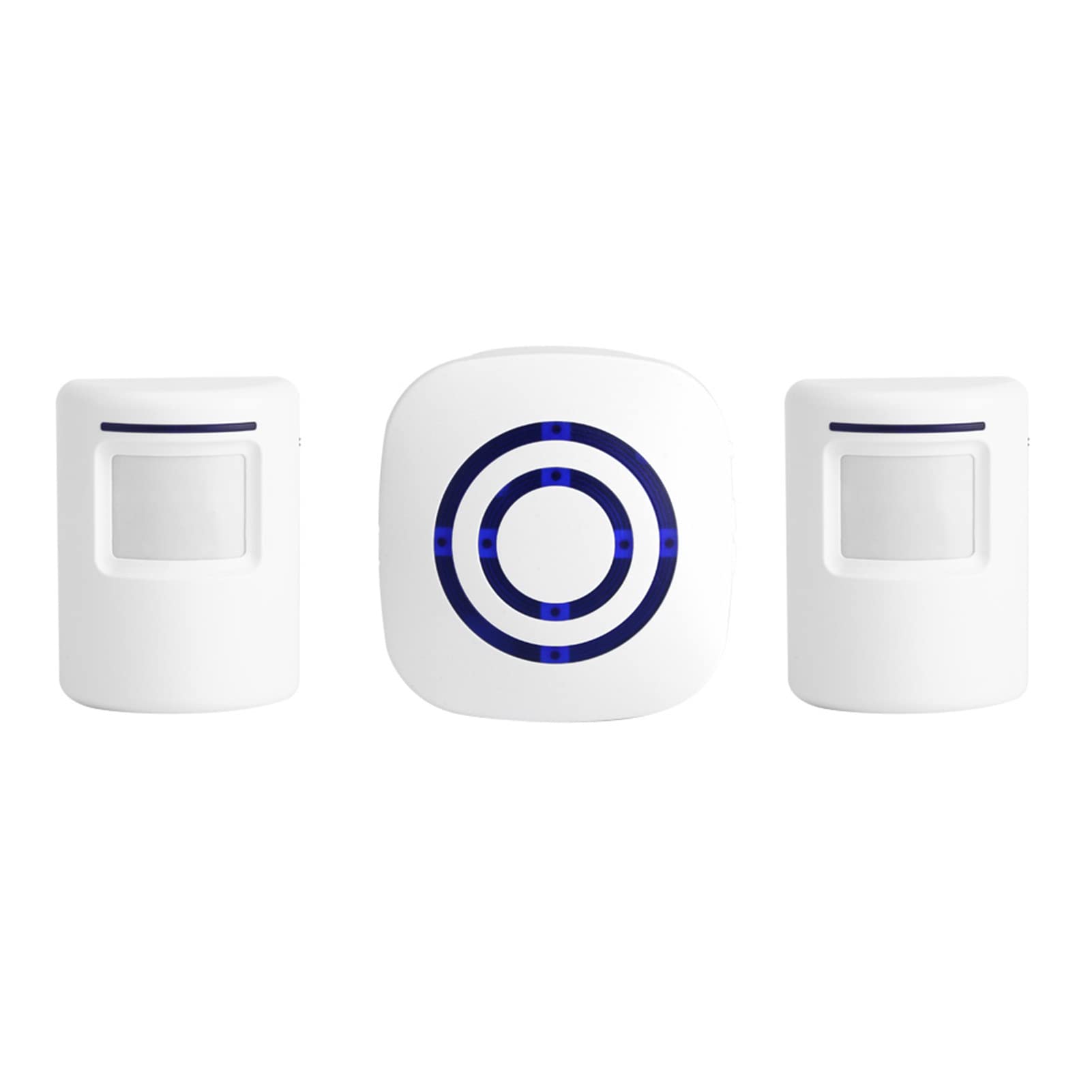 TOPINCN Capteur de Porte sans Fil Carillons avec Récepteur et émetteur Alarme de Porte D'entrée Capteur Infrarouge sans Fil Détecteur de Mouvement(EU Plug-#2)