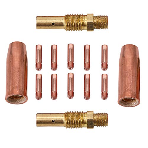 KIPA 0.035 MIG Welding Kit for Tweco Lincoln 100L Contact Tip Gas Diffuer Nozzle M3 Torch Gun Consumable Durable