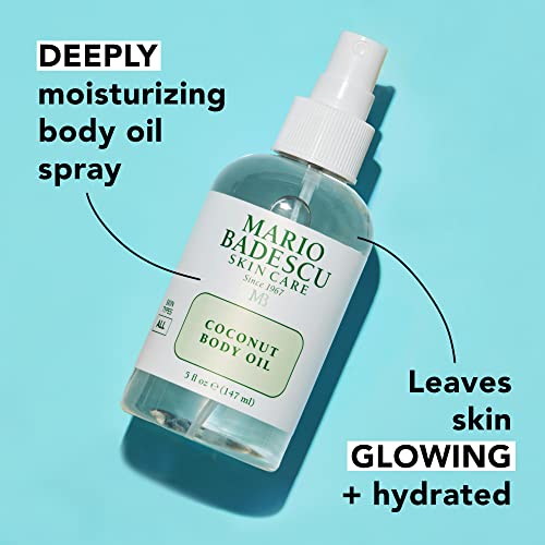 Mario Badescu Coconut Body Oil Enriched with Coconut Oil & Shea Butter | Lightweight Skin Care Hydrating and Moisturizing After Shower Massage Oil | 5 FL OZ - Image 4