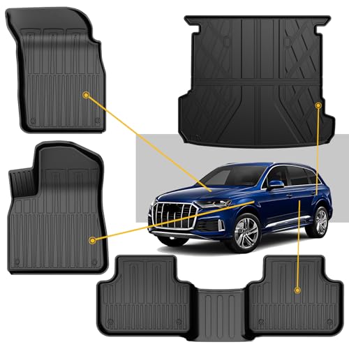 Fit 2017-2024 Audi Q7 Retractable Cargo Cover For 2017 2018 2019 2020 2021 2022 2023 2024 Audi Q7 Suv Accessory Rear Trunk Privacy Shield Shade Black 10 thumbnail image
