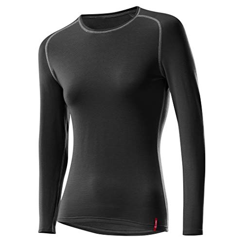 Löffler Damen Unterhemd Shirt Transtex Warm La, schwarz, 42, 10745