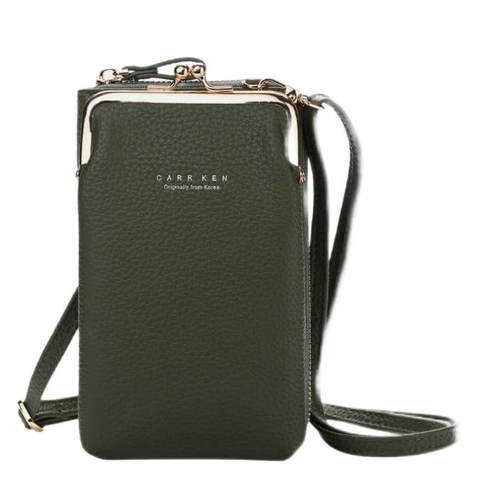 Small Crossbody Phone wallet, Shoulder Handbag Credit Card Holder, phone pocket easy access Travel Bag, Vegan Leather Wallet