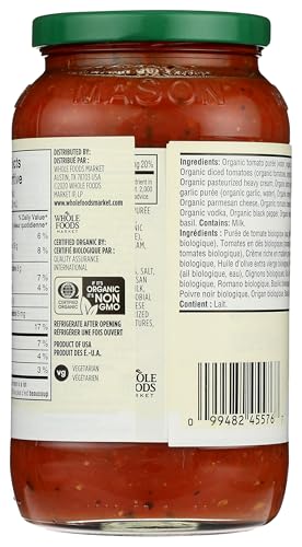Image of 365 by Whole Foods Market, Organic Creamy Vodka Pasta Sauce, 25 Ounce
