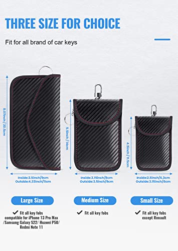 lanpard Faraday Pouch for Car Keys, Faraday Bag, Car RFID Signal Blocking Holder, Key Fob Protector, Key fob cage Block - Additional View