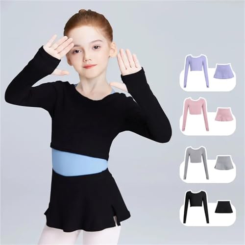 Girls Ballet Outfits Ballet Suit Sets For Girls Ballet Tops And Culottes Sets for Pilates Yoga Workout3