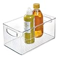 iDesign Plastic Storage Bin with Handles for Kitchen, Fridge, Freezer, Pantry, and Cabinet Organization, BPA-Free, Medium
