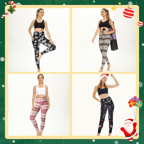 Image of TNNZEET High Waisted Leggings for Women - No See Through Tummy Control Cycling Workout Yoga Pants with Pockets Reg & Plus