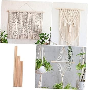 Image of 30MM 3ft Wooden Dowel Rod | Smooth Finish Round Wood Stick for Macrame Plant Hanger Wall Hanging Tapestry | Strong Craft Pole for Home Decor Art DIY Projects (2 Pieces)