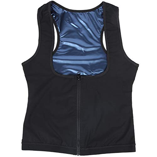 Traje de Efecto Sauna para Mujer, Chaleco de Entrenamiento de Cintura, Chaleco de Sauna, Camiseta Sin Mangas de Sudor Calefactable Camisa de Sauna Transpirable Trajes de Sudor Adelgazantes(L/XL)