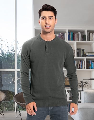 Pioneer Camp Men's Henley Knit Sweater Long Sleeve Button Pullover Sweaters Casual Lightweight Slim Fit Henley Sweaters2