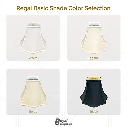 Image of Royal Designs Fancy Square Bell Lamp Shade - Beige - 7 x 16 x 12.75