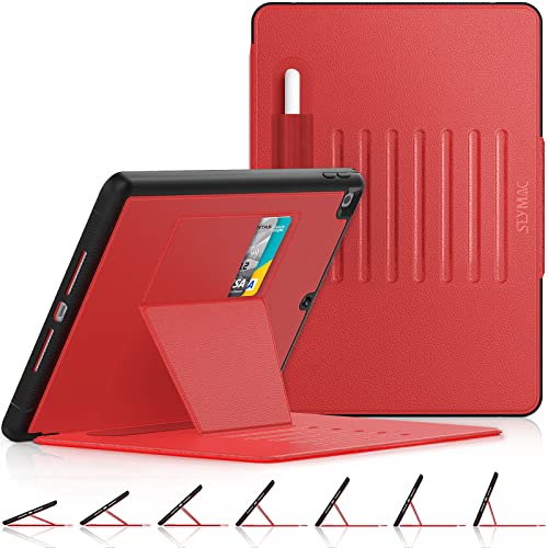 Éviter les rayures : coque iPad 9eme generation SEYMAC stock rouge antichoc 10.2 pouces