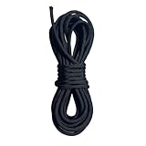 20 FT Patio Umbrella Replacement Cord Line 0.16' Diameter,Heavy Duty Patio Umbrella Nylon Rope,Outdoor Camping Utility Rope String (Black, 20 FT)