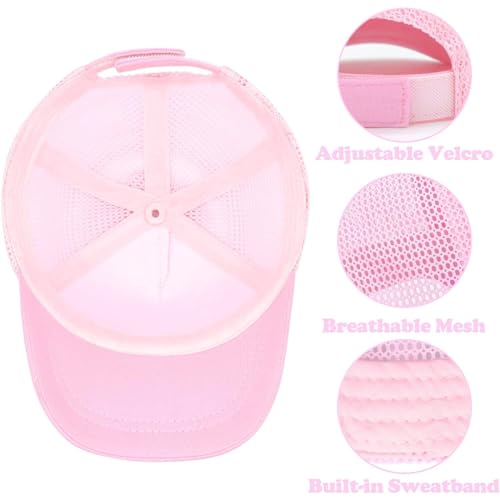 Toddler Baseball Hat with Mesh Baby Infant Sun Protection Beach Cap Sunhat Little Boy Girl Adjustable Trucker Hats4