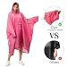 NUUR Regenponcho Damen Herren Unisex Regencape Regenmantel Regenjacke Festival Wasserdicht Hiking Cycling Outdoor 3in1 Mehrzweck Wiederverwendbar Rain Poncho mit Kapuze Gradient Rosa