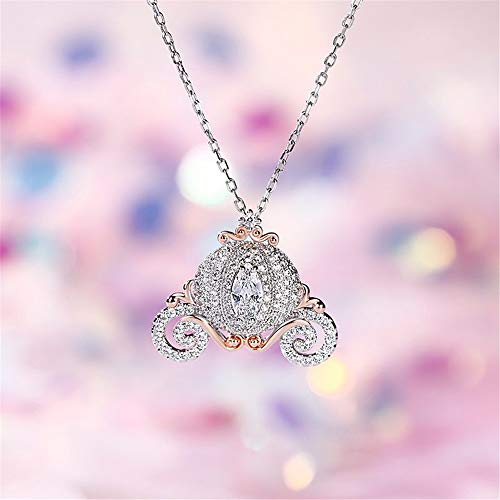 Jeulia "Cinderella's Dream" Pumpkin Carriage Sterling Silver Necklace Gift for Women Engagement Wedding Promise or Birthday4