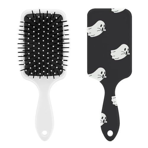 パドルブラシ 面白い 幽霊 ヘアブラシ くし 絡まない 頭皮マッサージ おしゃれ レディース メンズ 兼用 頭皮ケア キャラクター マッサージブラシ ツヤ サラサラ 便利 人気 かわいい 乾湿両用
