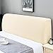 Duories Housse de tête de lit extensible et étanche à la poussière - Housse de protection pour tête de lit rembourrée - 120-140 cm - Blanc