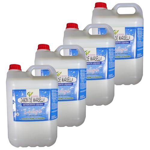Detergente Líquido para Ropa – 20L Total (4x5L) – Aroma Fresco Marsella – Limpieza Efectiva para Hogar y Uso Profesional