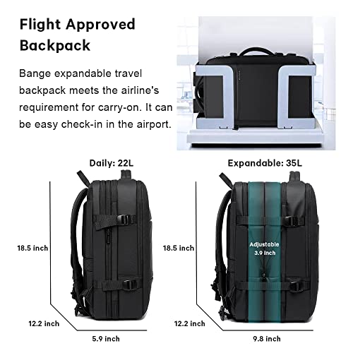 BANGE 35L Backpack, Carry On Backpack Convertible Duffle Bag Fit for 17.3 Inch Laptop for Men and Women3