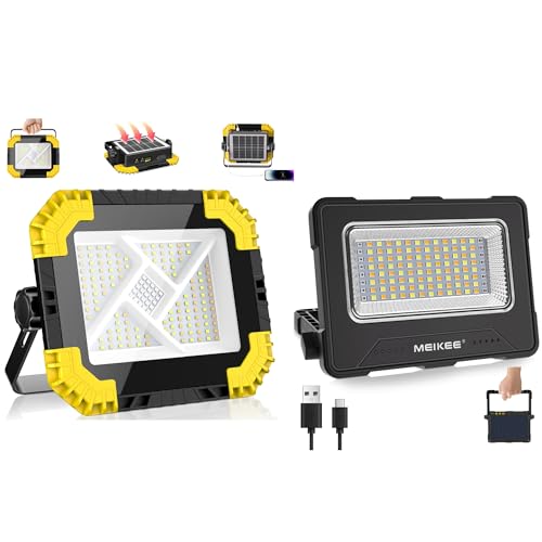 Projecteur LED rechargeable solaire 20000mAh avec batterie USB puissante