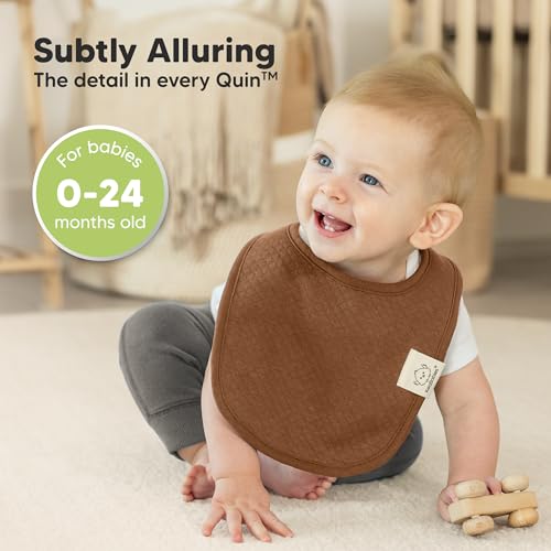 Image of KeaBabies 8-Pack Baby Bibs for Drooling and Teething, Soft (Basics) | Organic Quilted Cotton Cloth Drool Bibs for Baby Girl, Boy, Toddler, Newborn, Infant, Soft & Super Absorbent