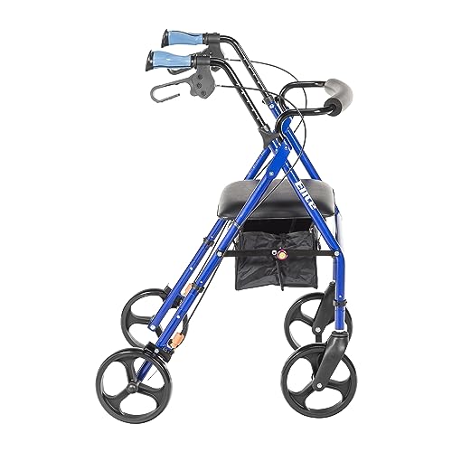 Drive Medical Hugo Elite Rollator Walker with Seat, Backrest and Basket, Blue by Hugo - Image 3