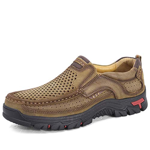 CHICLOVEY Men's Breathable Camping Backpacking Shoes Lightweight Slip On Loafers