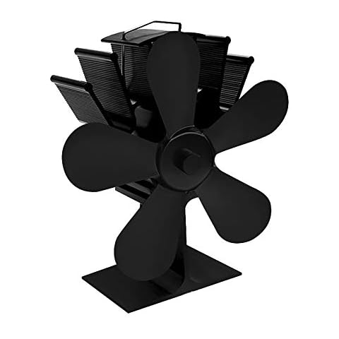 Momolaa Burner Stove Powered Fan Log 5 Wood for Fan Wood Fireplace Friendly Heat Kitchen,Dining & Bar Toilet Brush Stainless Steel Brushed (Black, One Size) Cover