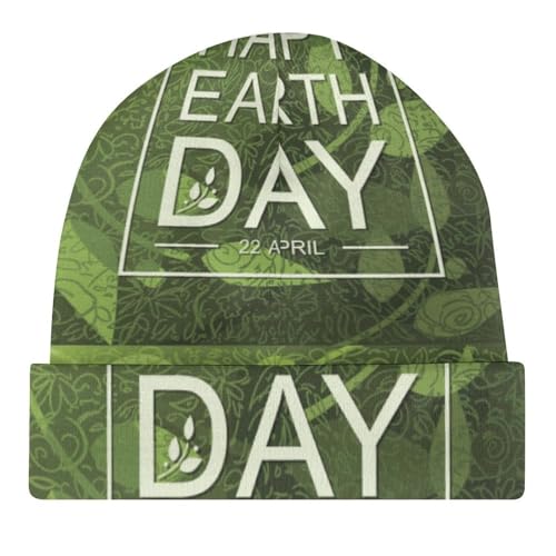 Earth Day 2023 Kids Beanie Hat for for Girls Boys Children Cap Winter Knitted Chemo Cancer Headwear Accessories Gifts Decoration Black4