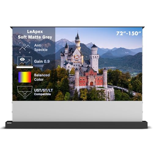 WUPRO LeApex Pantalla de Proyección Retráctil Eléctrica Gray Fabric   Pantalla Inteligente 4K Ultra HD 3D Activo de 100 Pulgadas para Todo Tipo de Proyectores Universales