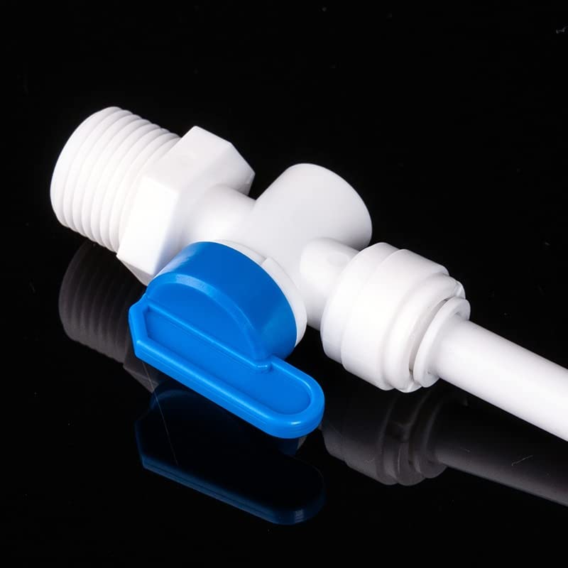 50 unids/Lote 1/2"Rosca Macho-válvula de Bola de 3/8" retrolavado controlado 9,5mm RO Montaje PE tubería Conector rápido Piezas de Filtro de Agua