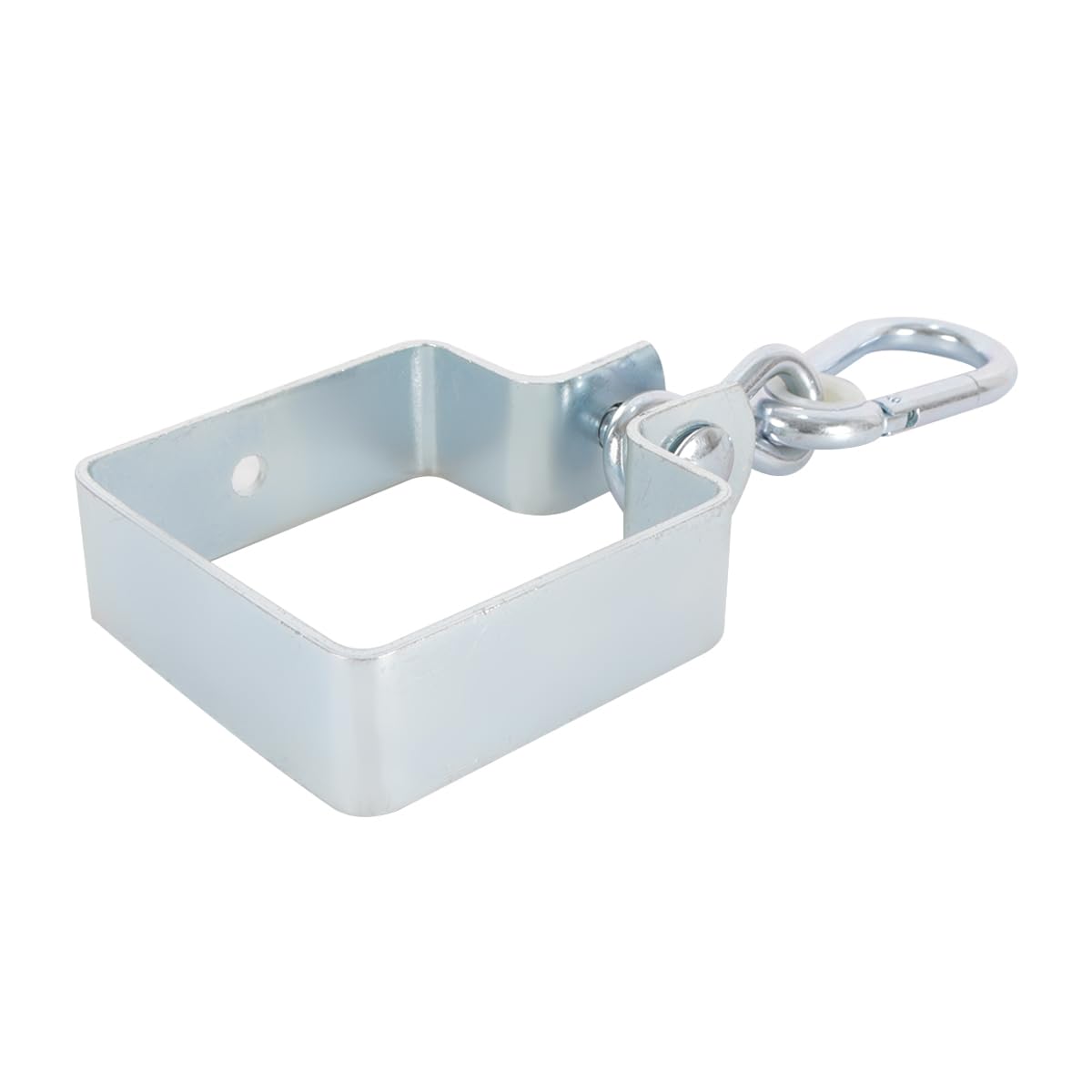 2 Ganchos Cuadrados Para Columpio Con Mosquetón Galvanizado Para Vigas De Madera De 9 X 9 Cm.