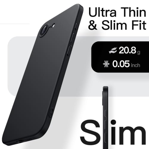 Image of JETech Slim Case for iPhone 17e /16e, Black | Camera Lens Protection, Ultra-Thin Matte Finish, Lightweight Minimalist Cover