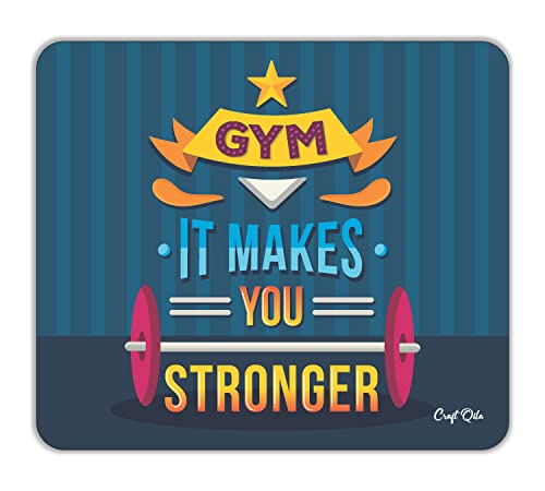Image of Craft Qila Gym It You Stronger Motivational Mouse Pad for Laptop Computer (8.5 x 7.5 Inches)