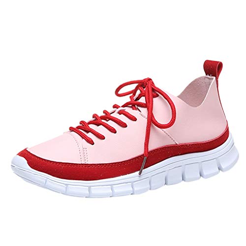 POLP Botas Zapatillas de deporte Mujer Al aire libre Zapatos Suela suave con Cordones Zapatos para correr Zapatillas ligeras