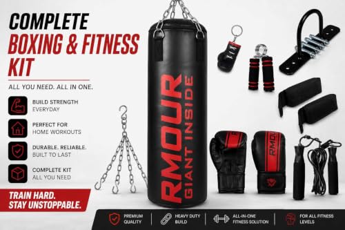 Buy IWIN Unfilled Heavy SRF Punching Bag with Hanging Chain, Boxing Gloves, Ceiling Hook, Hand Wraps, Skipping Rope, Boxing Chain Keyring & Hand Gripper (Black, 4 FEET) Combo of 9 Piece Online at Low Prices in India - Amazon.in - Image 4