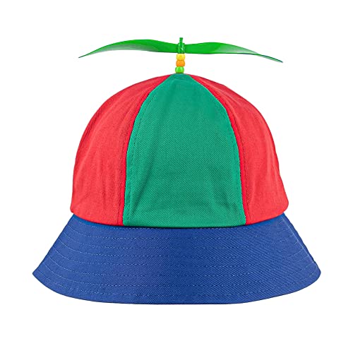 Framendino Propeller-Hut Mit Abnehmbarem Helikopter, Baseballmütze, Verstellbare Fliege, Blau