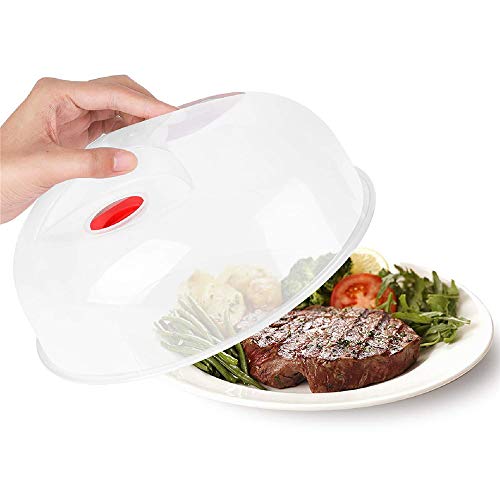 Microwave Plate Cover Easy Grip Microwave Splatter Guard Lid With Steam Vent and BPA Free 115 Inch Dishwasher Safe 105Inch