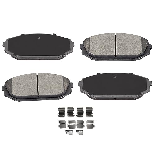 Image of SCITOO D793-7663 Disc Brake Pads Sets Front Ceramic Brake Pads w /Hardware | 2001-2002 For Acura For MDX 3.5L,1999-2004 For Honda For Odyssey 3.5L