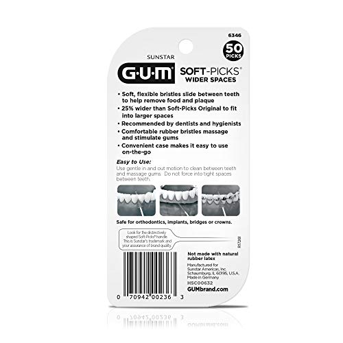 Image of GUM Soft-Picks Wider Spaces Interdental Picks, 50 Count