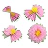 Mybbshower Colorful Fiesta Paper Flowers (9''-7'' Assorted) Set of 10 Outdoor Decoration Kids Birthday Carnival Rainbow Theme Party Backdrop Photo Booth Wall Decor #5