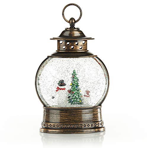 ReLive Christmas Light-Up Snow Globe Lantern - Snowman Family