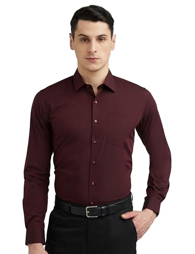 Image of Van Heusen Men's Cotton Slim Fit Solid Formal Shirt