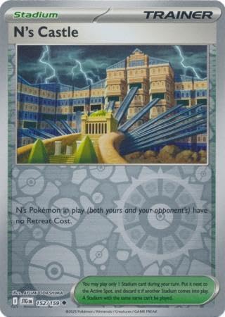 Pokemon - N’s Castle 152/159 Journey Together – Reverse Foil – Single Card