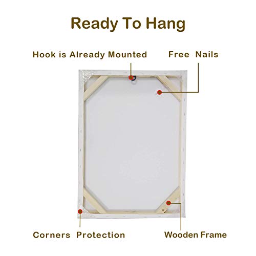 Utop-Art Abstract Flower Picture Wall Art: Hand Painted Painting Watercolor Floral Canvas Artwork For Wall #TOP5