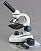 AmScope M158 Cordless Compound Monocular Microscope, WF10x Eyepiece, 40x-400x Magnification, LED Illumination with Rheostat, Brightfield, Single-Lens Condenser, Coaxial Coarse and Fine Focus, Plain Stage, 110V or Battery-Powered