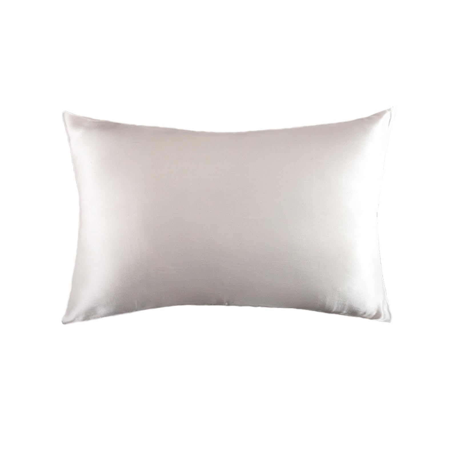 Silk pillowcase Silk Pillow Cover Double Pillowcase Pure With Hidden Zipper(White,51x76cm)