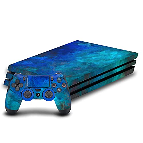 Couverture autocollante PS4 Pro et manette malachite bleue pour rénover une console usée