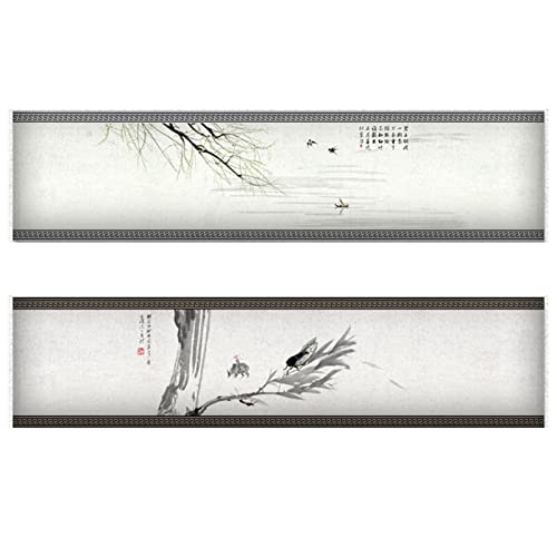 Nappe chinoise moderne et chemin de table imperméable à rayures 230cm